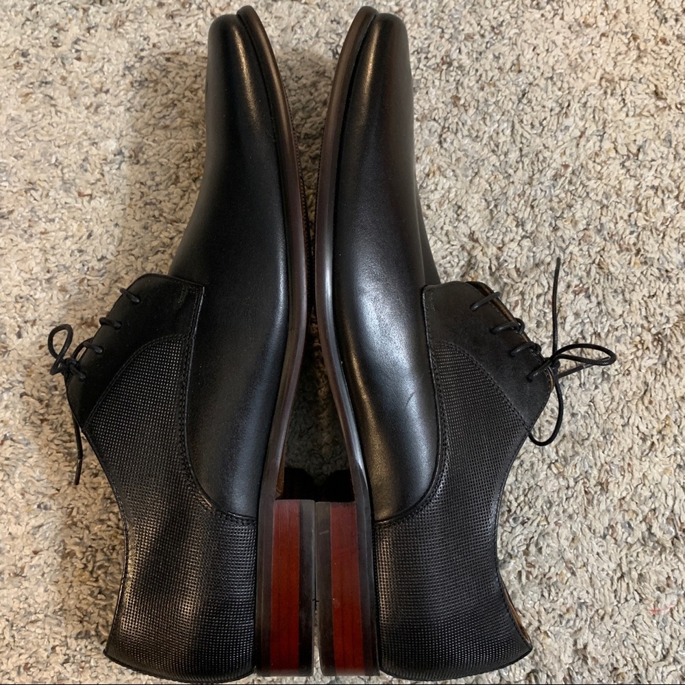 Florsheim Black Leather Kierland Lace Up Shoes Size 12EEE - Picture 9 of 11